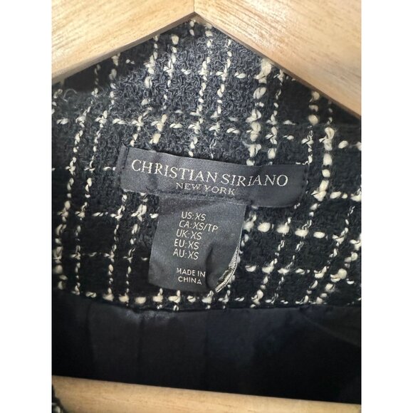Christian‎ Siriano Women's Black Jacket Sz XS short jacket long sleeve collared - Picture 2 of 7